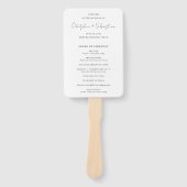 Odelphia Modern Script Elegant Wedding Program Handwaaier (Voorkant)