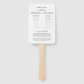 Odelphia Modern Script Elegant Wedding Program Handwaaier (Achterkant)