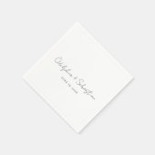 Odelphia Modern Script Minimal Elegant Huwelijk Servet (Hoek)