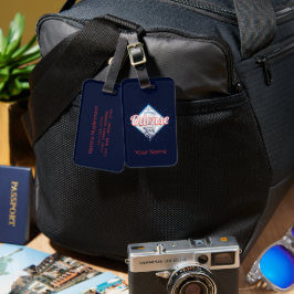 Odense City Denmark Retro Viking  Souvenir Bagagelabel