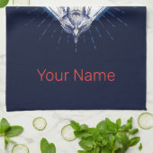 Odense City Denmark Retro Viking  Souvenir Theedoek (Gevouwen)