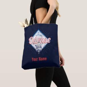 Odense City Denmark Retro Viking Souvenir Tote Bag