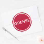 Odense City Pride Embleem – Deense identiteit Ronde Sticker (Envelop)