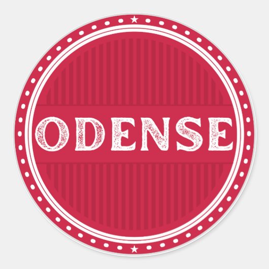 Odense City Pride Emblem – Danish Identity Ronde Sticker (Voorkant)