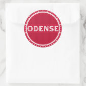 Odense City Pride Emblem – Danish Identity Ronde Sticker (Tas)
