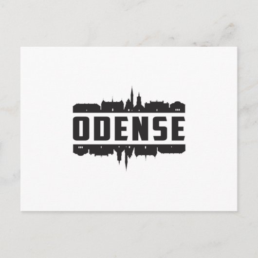Odense Denemarken City Skyline Cityscape Travel Gi Briefkaart (Voorkant)