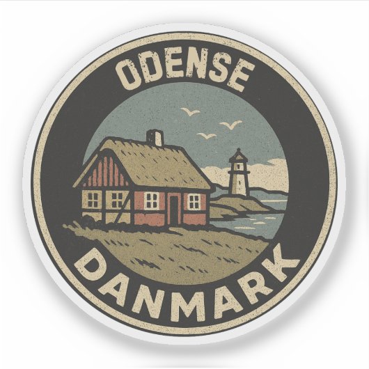 Odense, Denemarken Danmark  Sticker (Voorkant)
