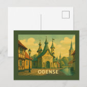 Odense Denemarken Literair Briefkaart (Voorkant / Achterkant)