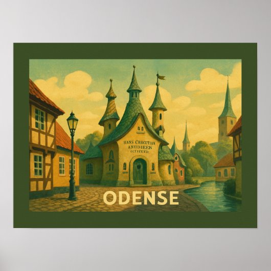 Odense Denemarken Literair Poster (Voorkant)