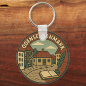 Odense Denemarken Literair Sleutelhanger (Voorkant)