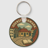 Odense Denemarken Literair Sleutelhanger (Achterkant)