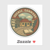 Odense Denemarken Literair Sticker (Vel)