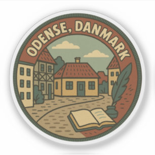 Odense Denemarken Literair Sticker