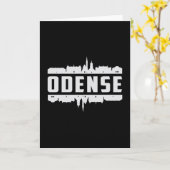 Odense Denemarken Stad Silhouet Stedelijk Funny Ca Kaart (Gele Bloem)