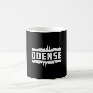 Odense Denmark City Skyline Cityscape Funny Gift Koffiemok