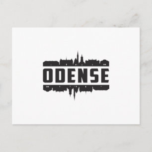 Odense Denmark City Skyline Cityscape Travel Gift Briefkaart