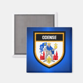 Odense Flag Magneet (Voorkant / Achterkant)