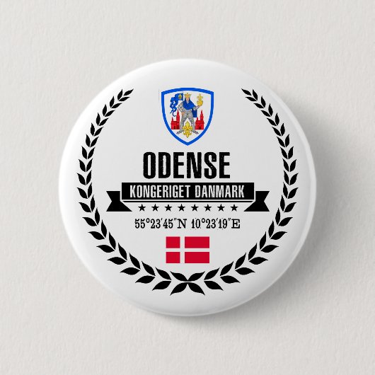 Odense Ronde Button 5,7 Cm (Voorkant)
