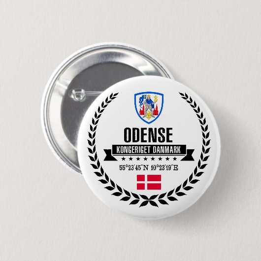 Odense Ronde Button 5,7 Cm (Voorkant /achterkant)