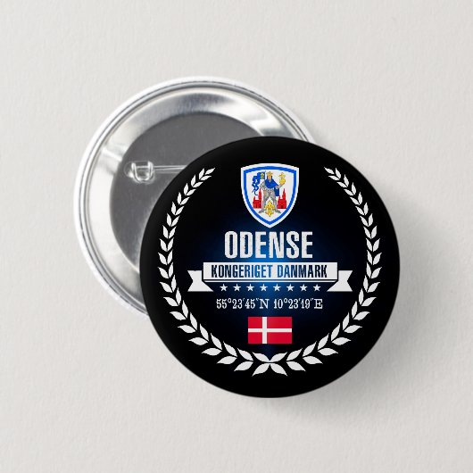 Odense Ronde Button 5,7 Cm (Voorkant /achterkant)