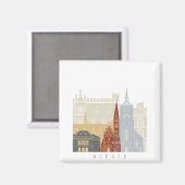 Odense skyline poster magneet (Voorkant / Achterkant)