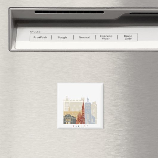 Odense skyline poster magneet (Insitu (Vaatwasser))