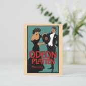 Odeon Platten Germany Vintage Poster 1900 Briefkaart (Staand voorkant)