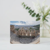 Odeon van Herodes Atticus: het oude theater van At Briefkaart (Staand voorkant)