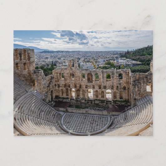 Odeon van Herodes Atticus: het oude theater van At Briefkaart (Voorkant)