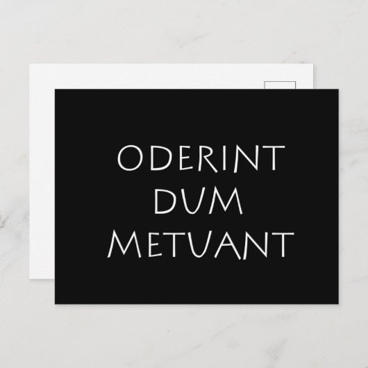 Oderint dum metuant briefkaart (Voorkant / Achterkant)