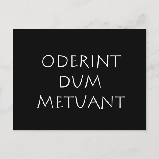 Oderint dum metuant briefkaart (Voorkant)