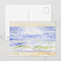 Odesa Ochtend Zee Aquarel met Zeilboten