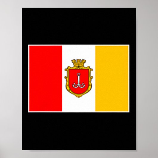 Odesa Odessa Stadsvlag Oekraïne Zwarte Zee  Poster (Voorkant)