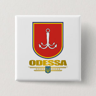 "Odessa COA" Buttonnen Vierkante Button 5,1 Cm