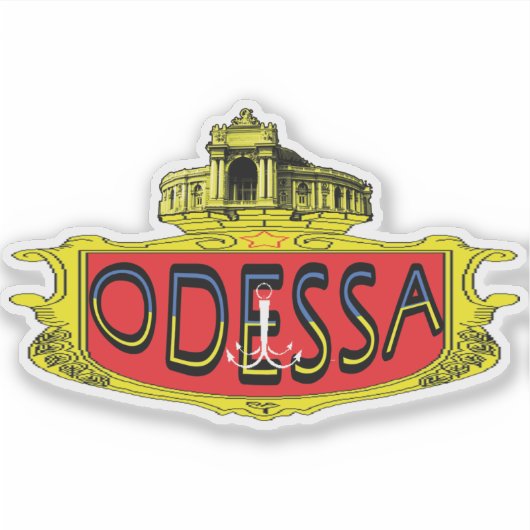 Odessa Harbor Ukraine Sticker (Voorkant)