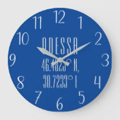 Odessa Oekraïne Latitude & Lengtegraad Grote Klok (Voorkant)