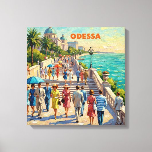 Odessa Oekraïne Zee Promenade Canvas Kunst (Voorkant)