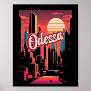 Odessa Retro Oekraïne Vintage Odessite Reizen Tr Poster