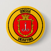 Odessa Round Emblem Ronde Button 7,6 Cm (Voorkant)