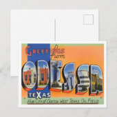 Odessa, Texas Big Letters Briefkaart (Voorkant / Achterkant)