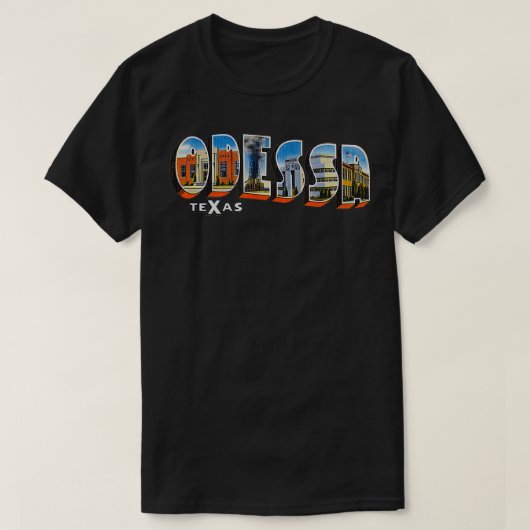 Odessa Texas  Retro Texas TX T-shirt (Design voorkant)