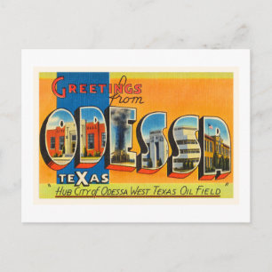 Odessa Texas TX Old Vintage Travel Souvenir Briefkaart