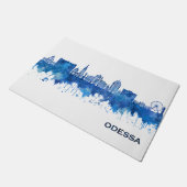 Odessa Ukraine Skyline Blue Deurmat (Schuin)