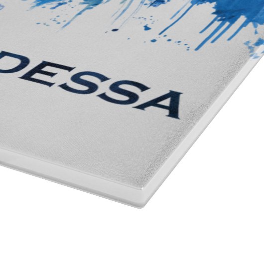 Odessa Ukraine Skyline Blue Snijplank (Hoek)
