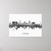 Odessa Ukraine Skyline BW Canvas Afdruk (Voorkant)