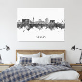 Odessa Ukraine Skyline BW Canvas Afdruk (Insitu (Slaapkamer))