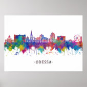 Odessa Ukraine Skyline Poster (Voorkant)