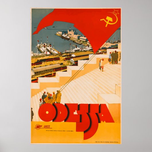 Odessa Ukraine Vintage Travel Poster (Voorkant)