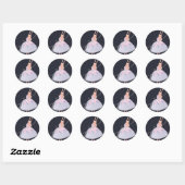 Odette Barbie zwaan meer Ronde Sticker (Vel)