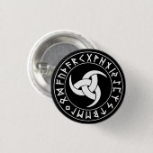 Odhroerir Rune Shield Ronde Button 3,2 Cm (Voorkant /achterkant)